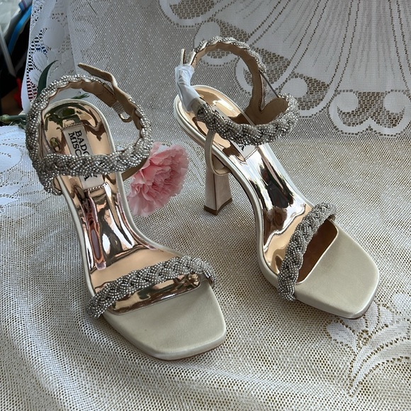 Badgley Mischka Fennel Braided Spool Heel - Picture 6 of 11